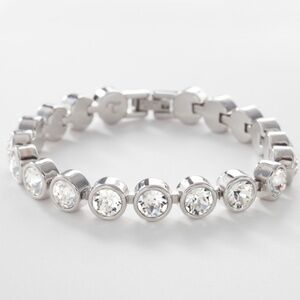 Touchstone Crystal by Swarovski White Ice Arm Candy Bracelet STUNNING NIB 7.25"